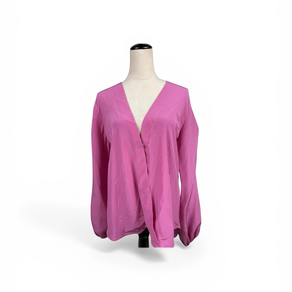 NWT Silvia Tcherassi silk magenta Blouse Size large